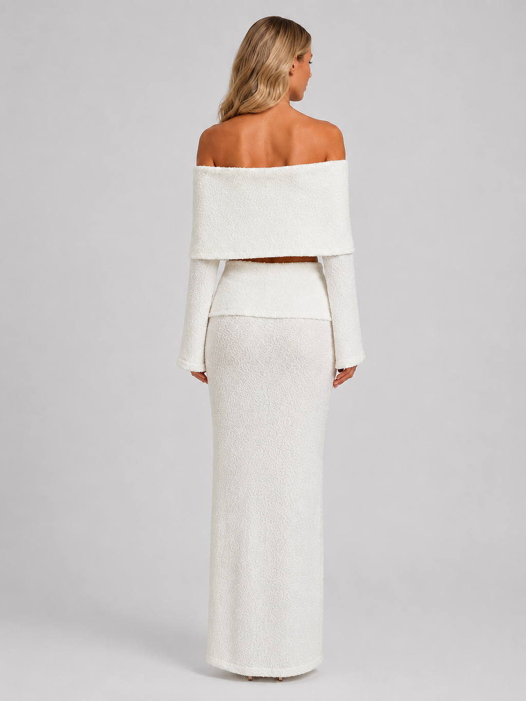 Constance | Ensemble Épaules Dénudées Jupe Maxi Femme