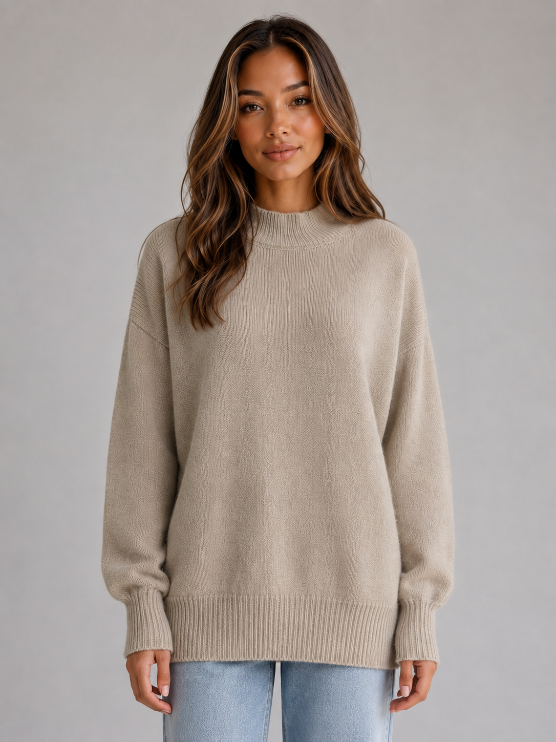 Bérengère | Pull Oversize Col Montant Long