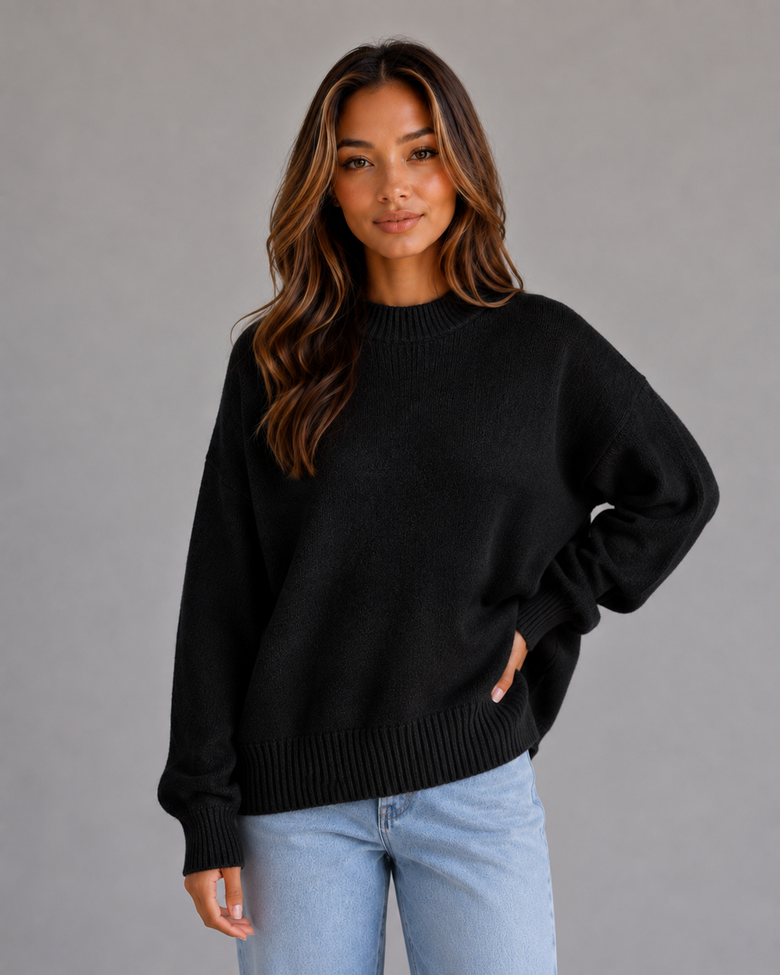 Bérengère | Pull Oversize Col Montant Long