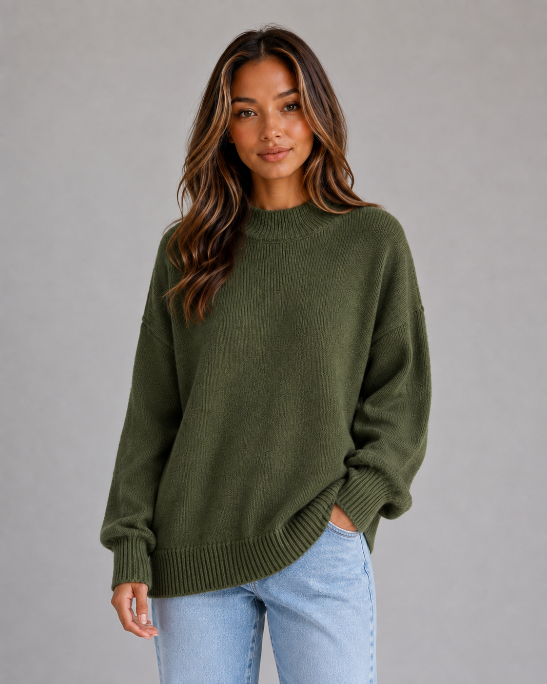 Bérengère | Pull Oversize Col Montant Long