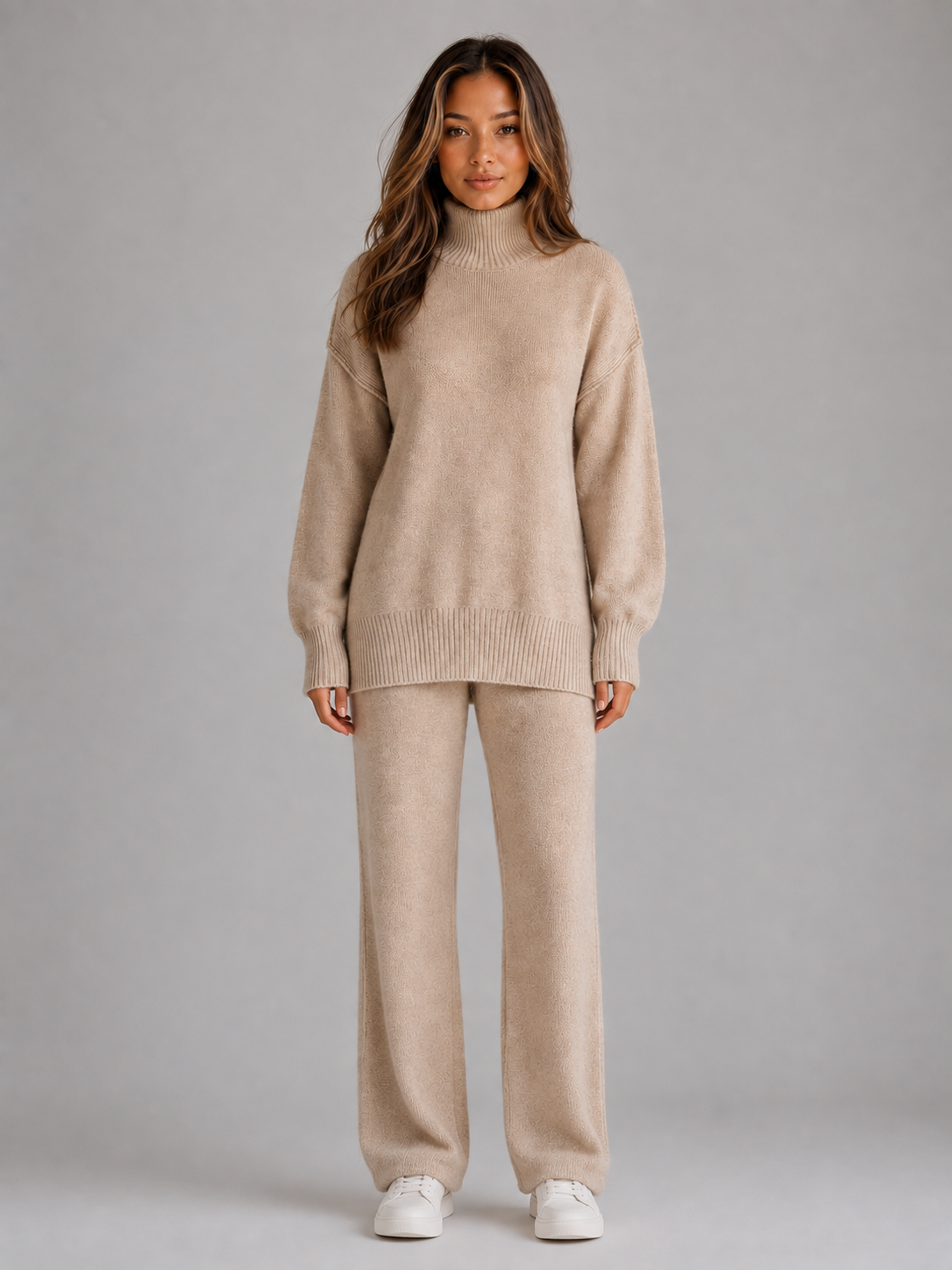 Karen | Ensemble Maille Col Roulé Oversize