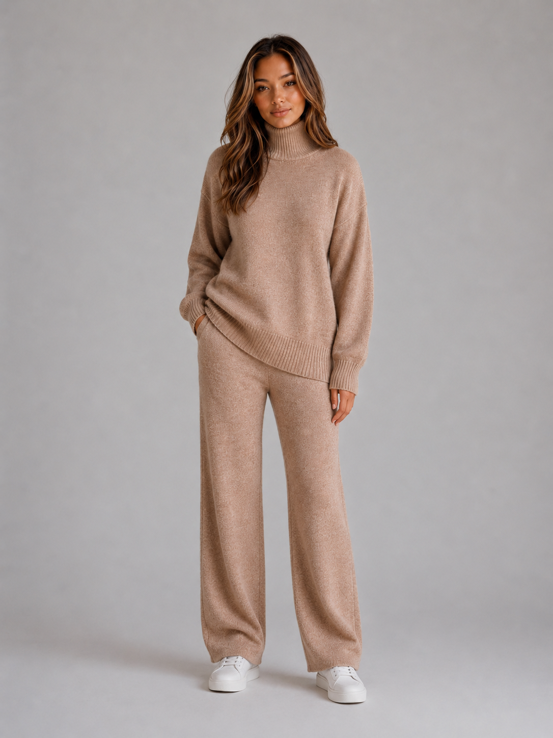 Karen | Ensemble Maille Col Roulé Oversize
