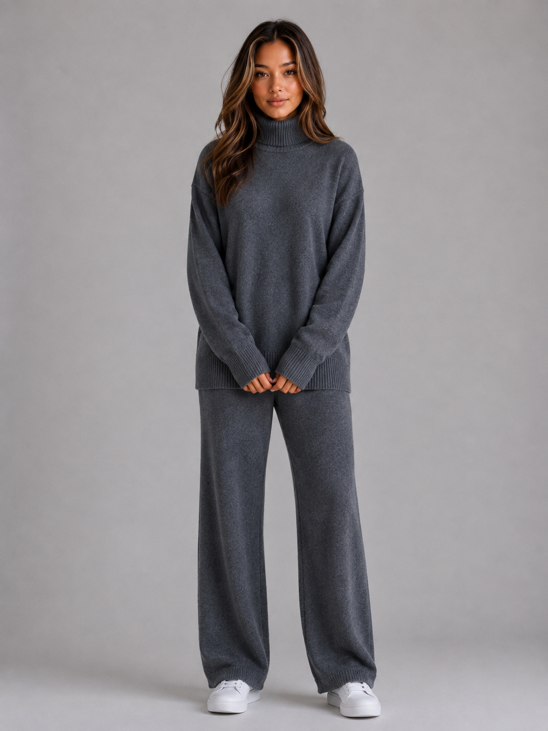 Karen | Ensemble Maille Col Roulé Oversize