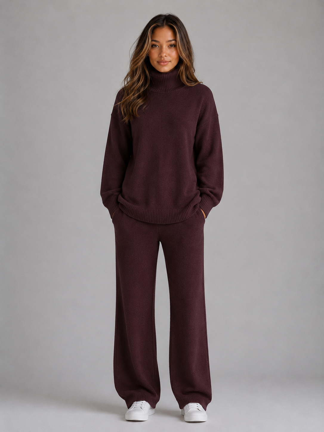 Karen | Ensemble Maille Col Roulé Oversize