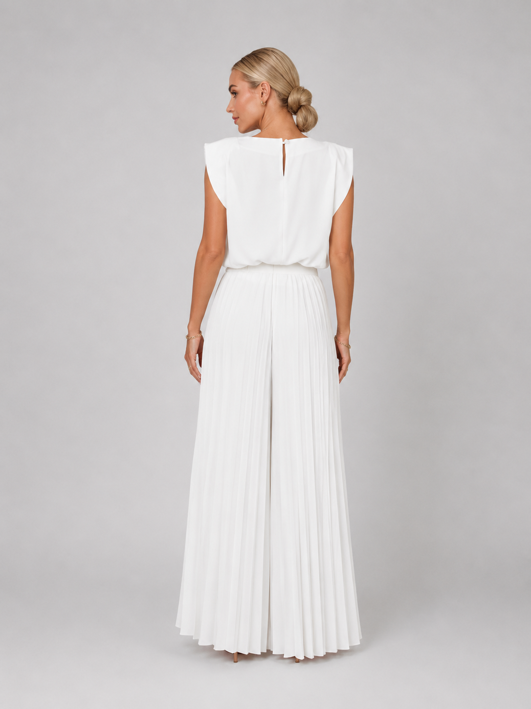 Alix | Ensemble Top et Pantalon Large Plissé Femme
