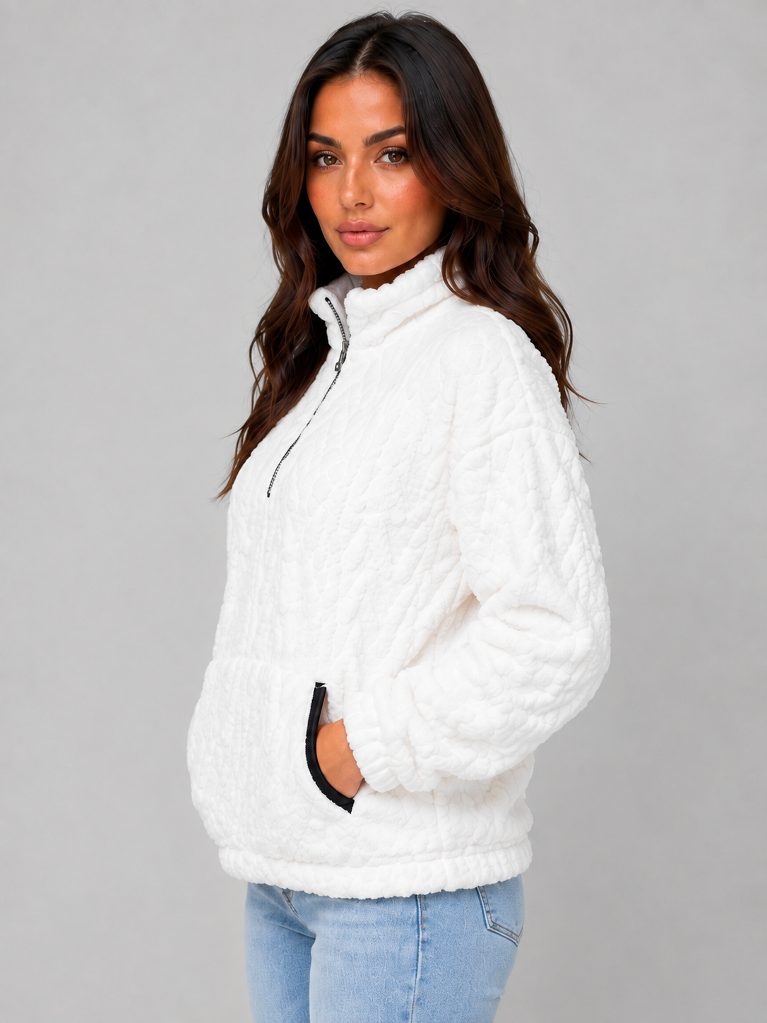 Naïs | Polaire Peluche Demi-Zip