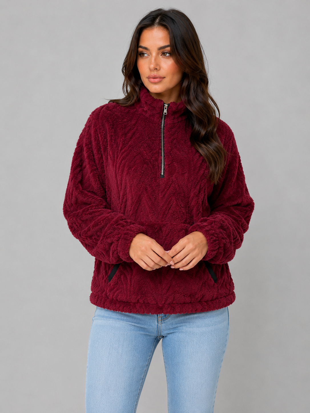 Naïs | Polaire Peluche Demi-Zip