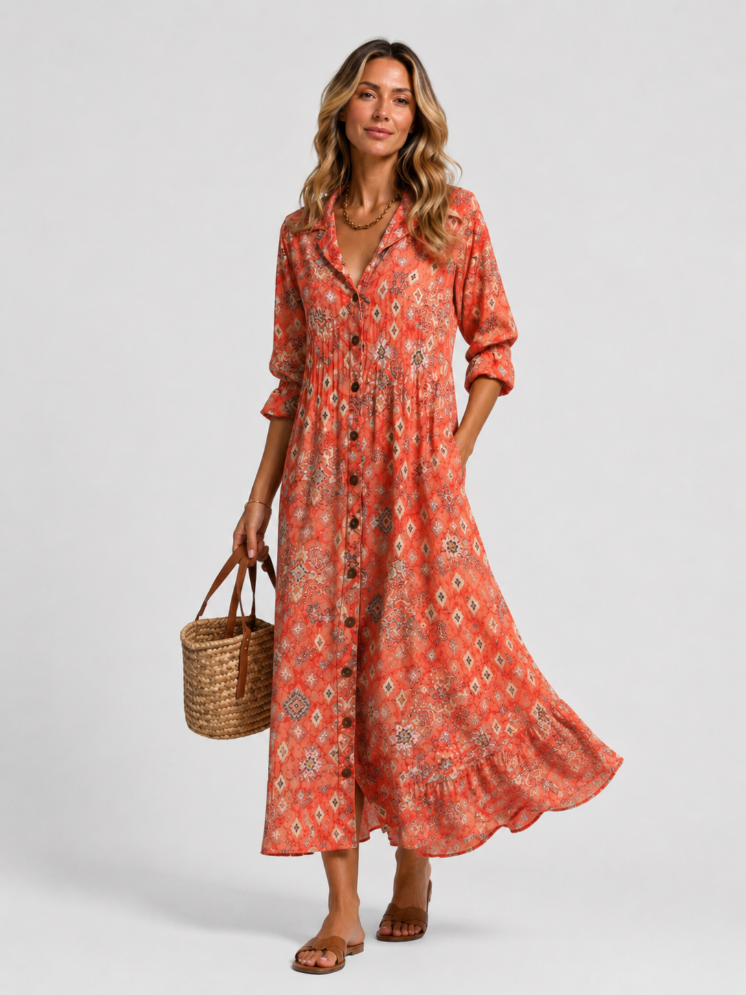 Rachel | Robe Chemise Imprimée