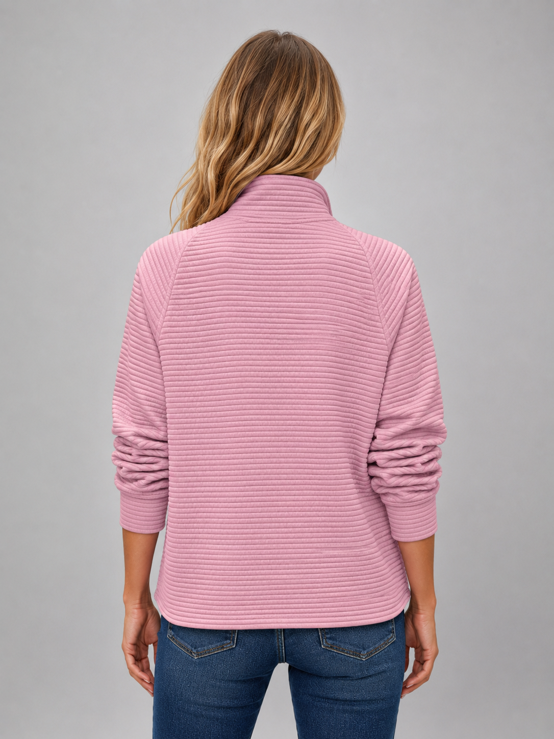 Sixtine | Pull Côtelé Demi-Zip