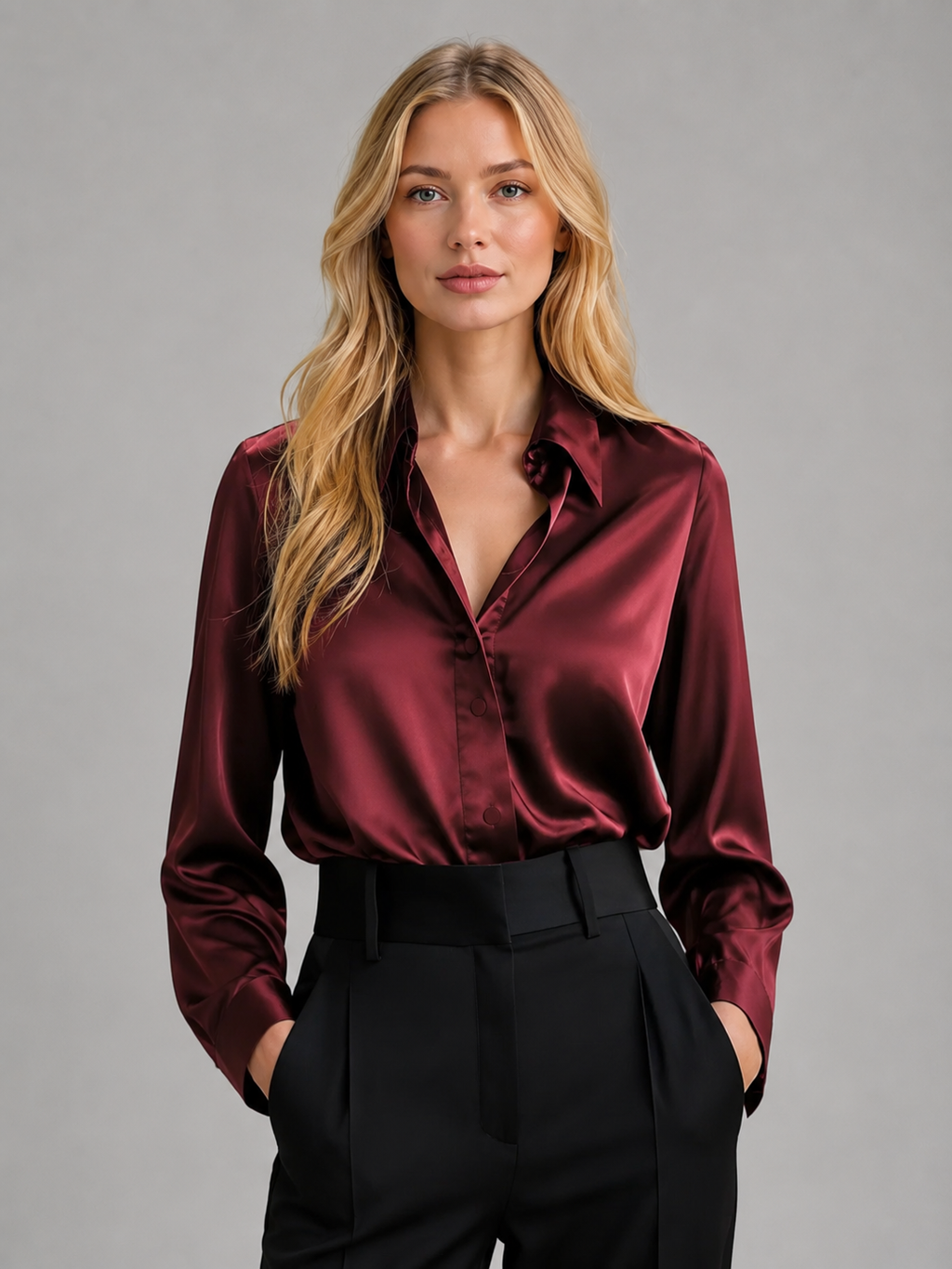 Servane | Blouse Effet Satin Femme