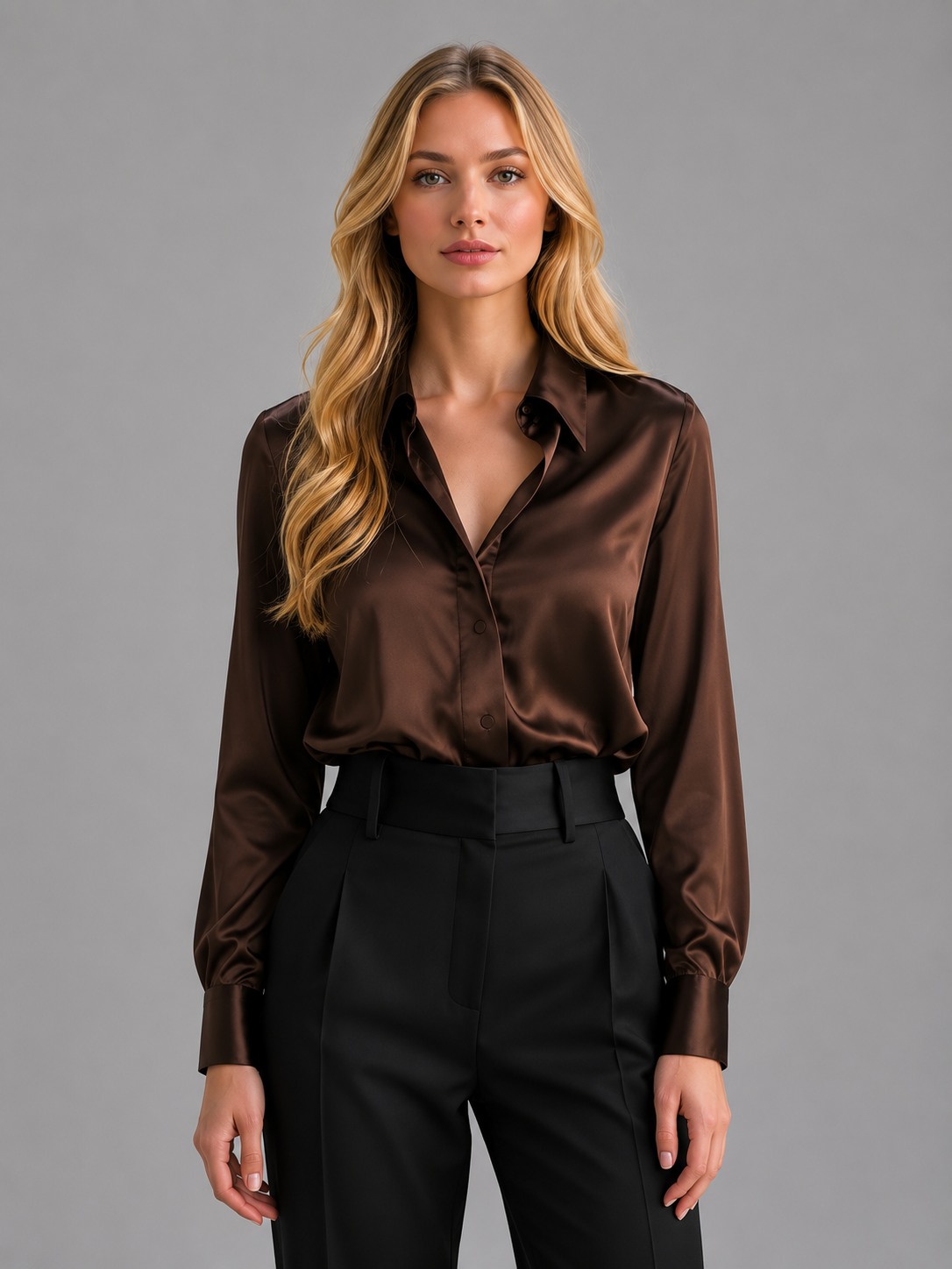 Servane | Blouse Effet Satin Femme