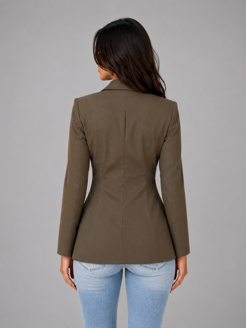 Brigitte | Blazer Tailleur Croisé Simple Femme