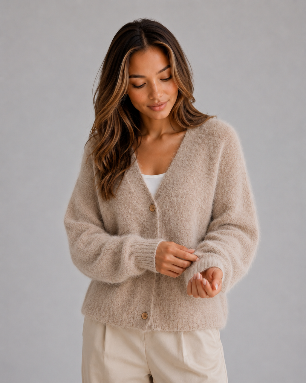 Pascaline | Gilet Boutonné Maille Douce Femme