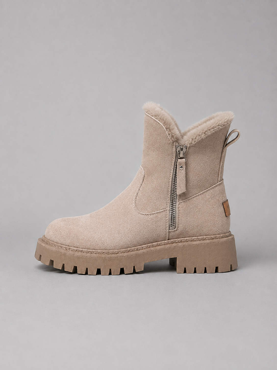 Maëlys | Bottines Suédine Fourrure Chunky