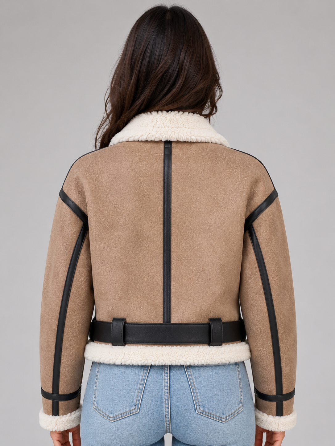 Coline | Blouson Aviateur Aspect Suédine