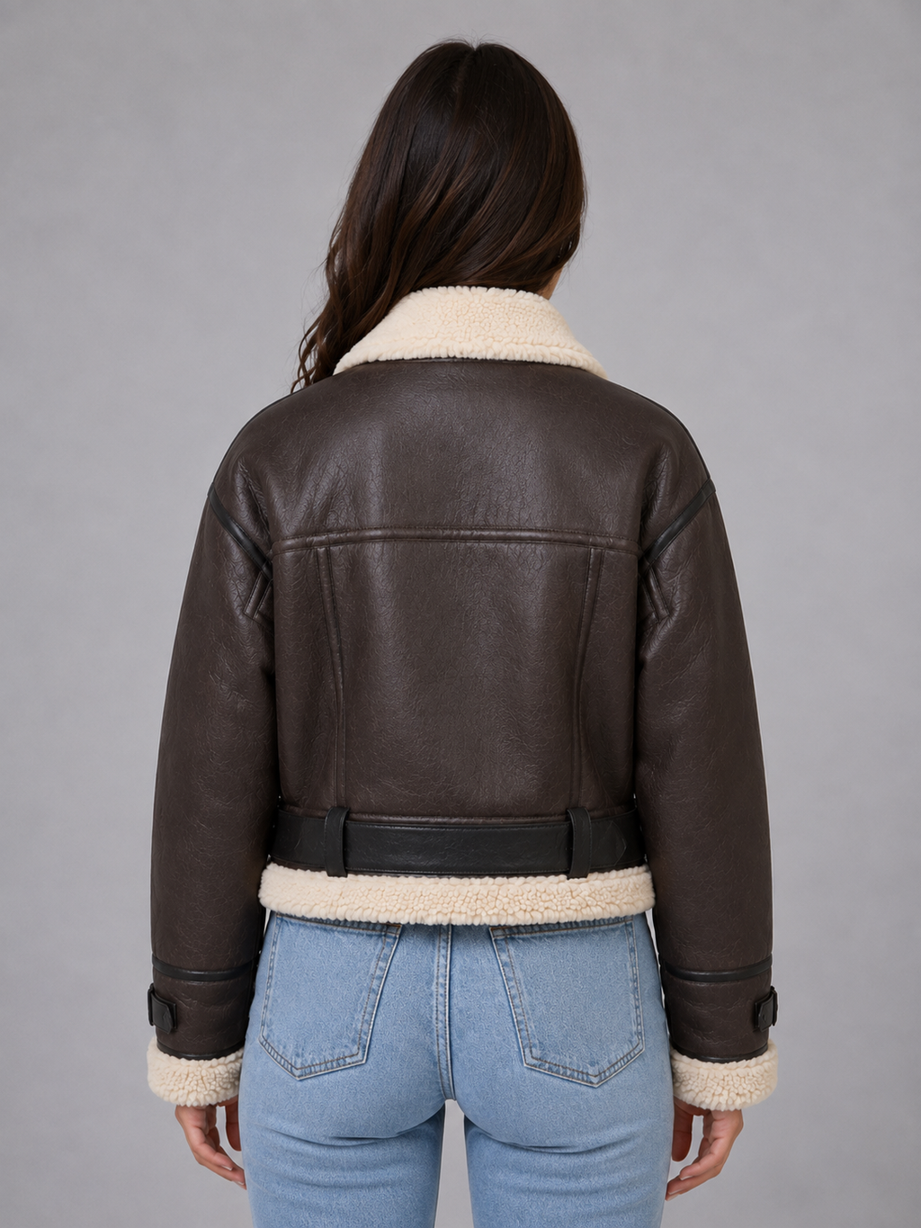 Coline | Blouson Aviateur Aspect Suédine