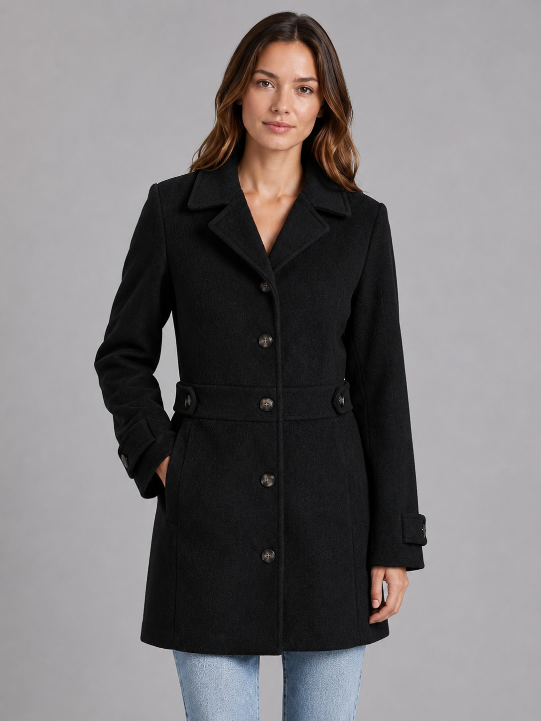 Philomène | Manteau Tailleur Long Boutonné