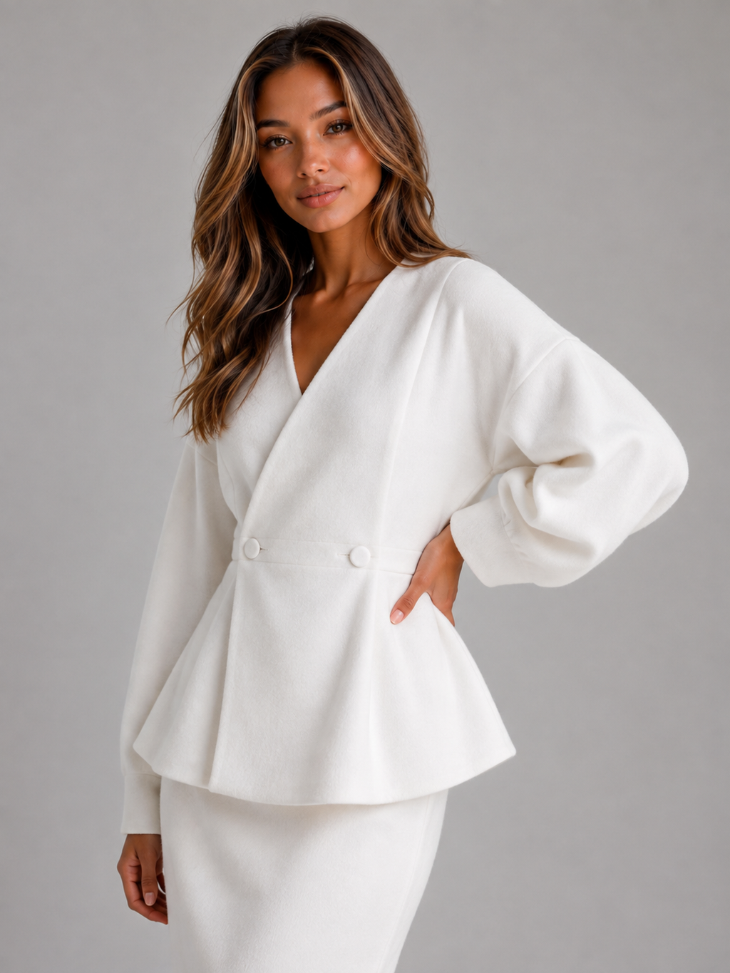 Dominique | Tailleur Jupe Péplum