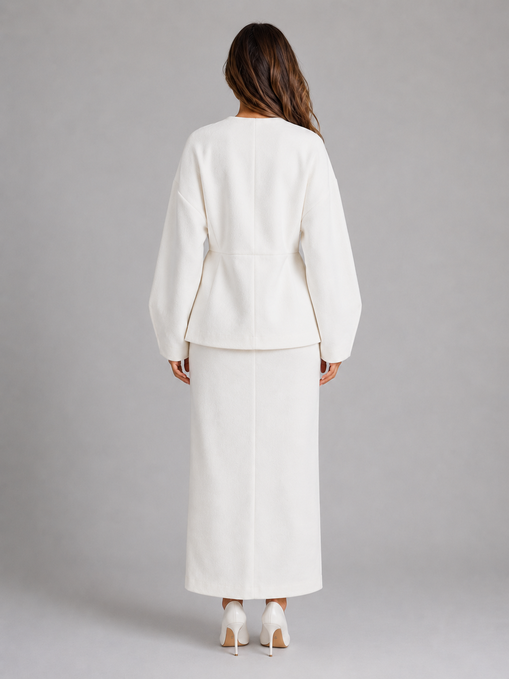 Dominique | Tailleur Jupe Péplum