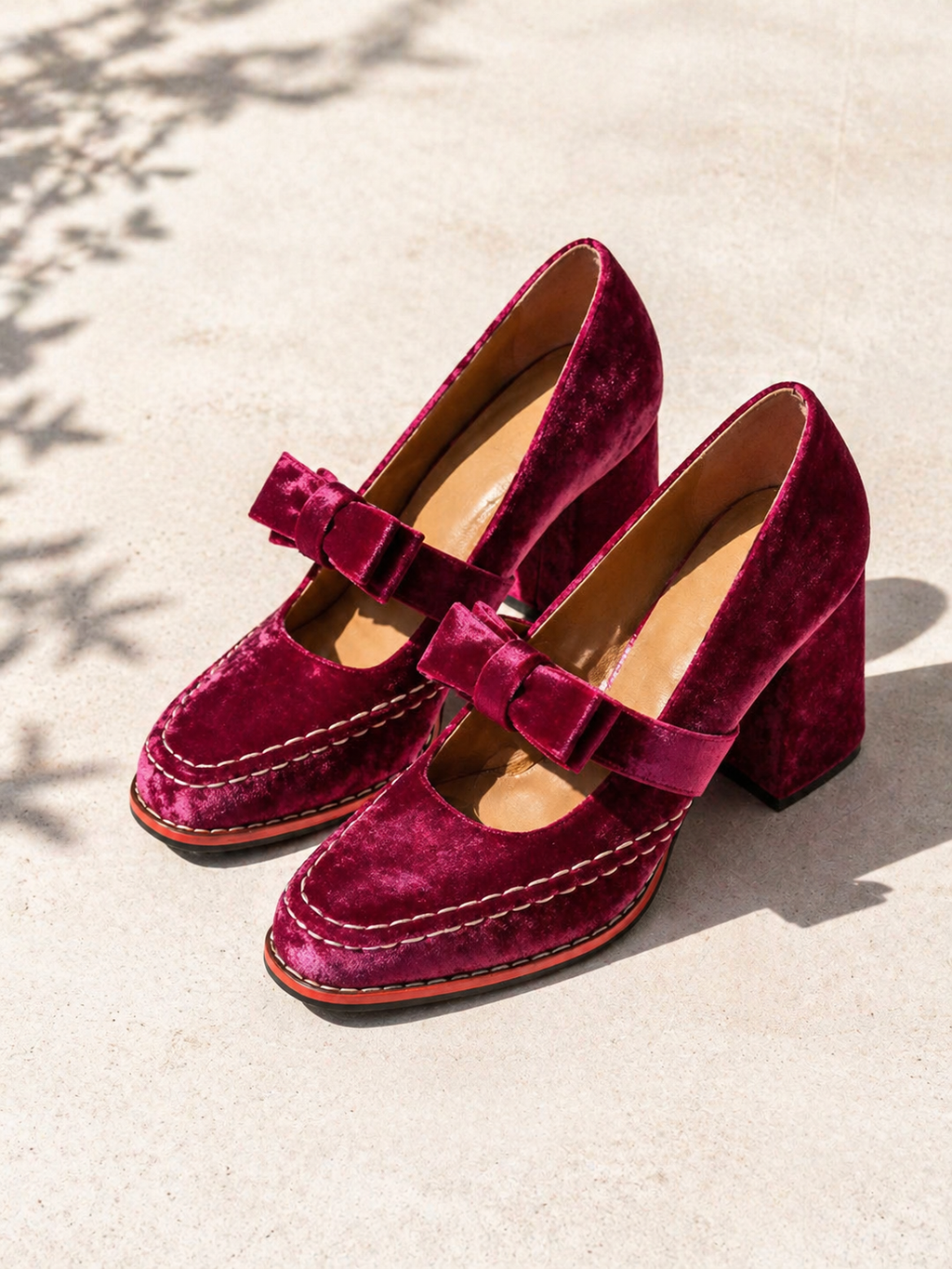 Solène | Escarpins Mary Jane Velours Femme