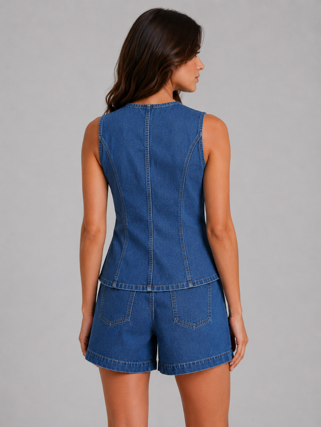 Bathilde | Ensemble Gilet et Short en Jean