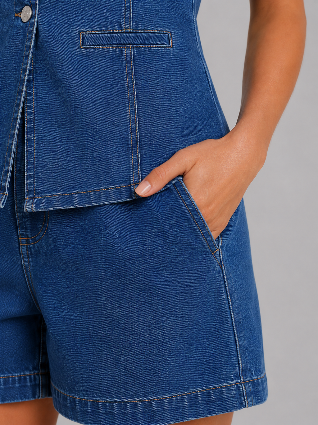 Bathilde | Ensemble Gilet et Short en Jean
