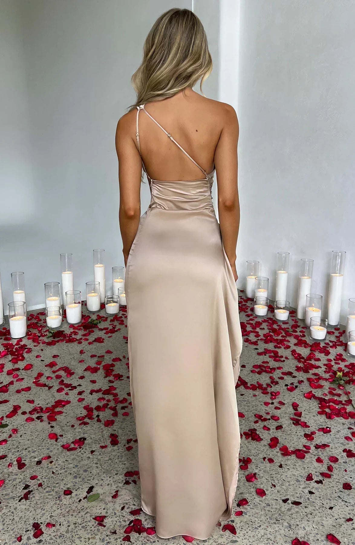 Salomé | Robe Maxi Asymétrique Une Épaule Femme