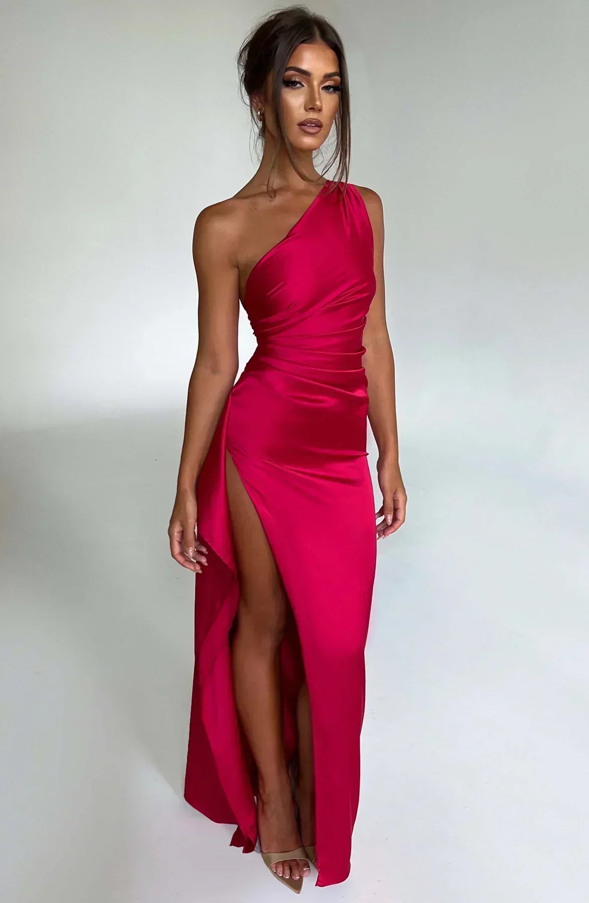 Salomé | Robe Maxi Asymétrique Une Épaule Femme