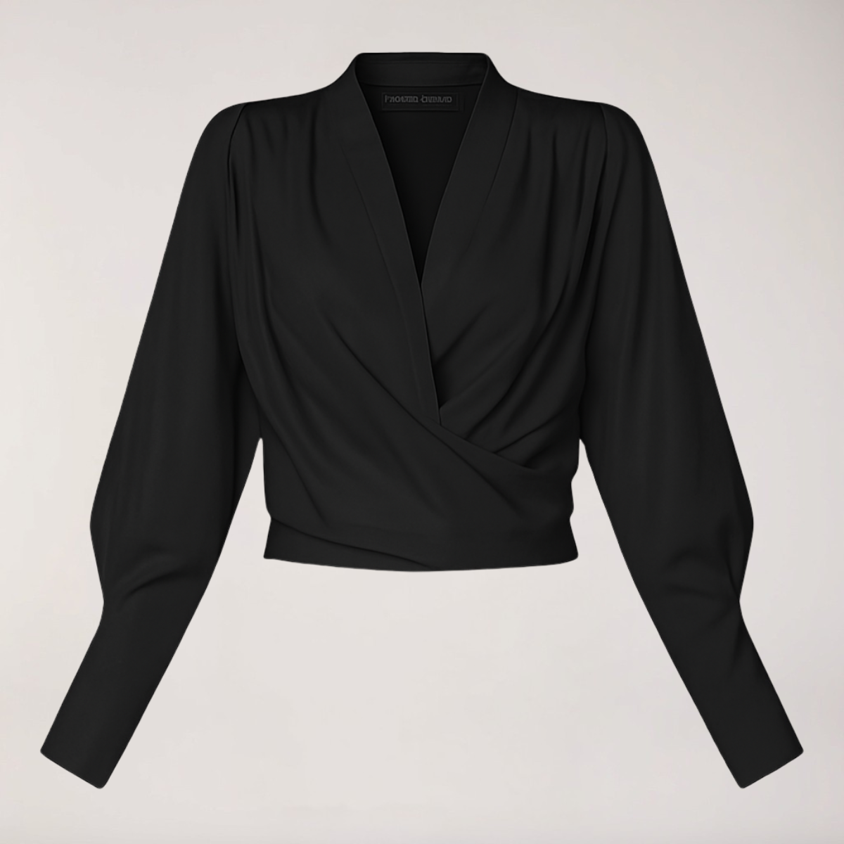 Chloé | Blouse Satin Col V Manches Bouffantes Femme