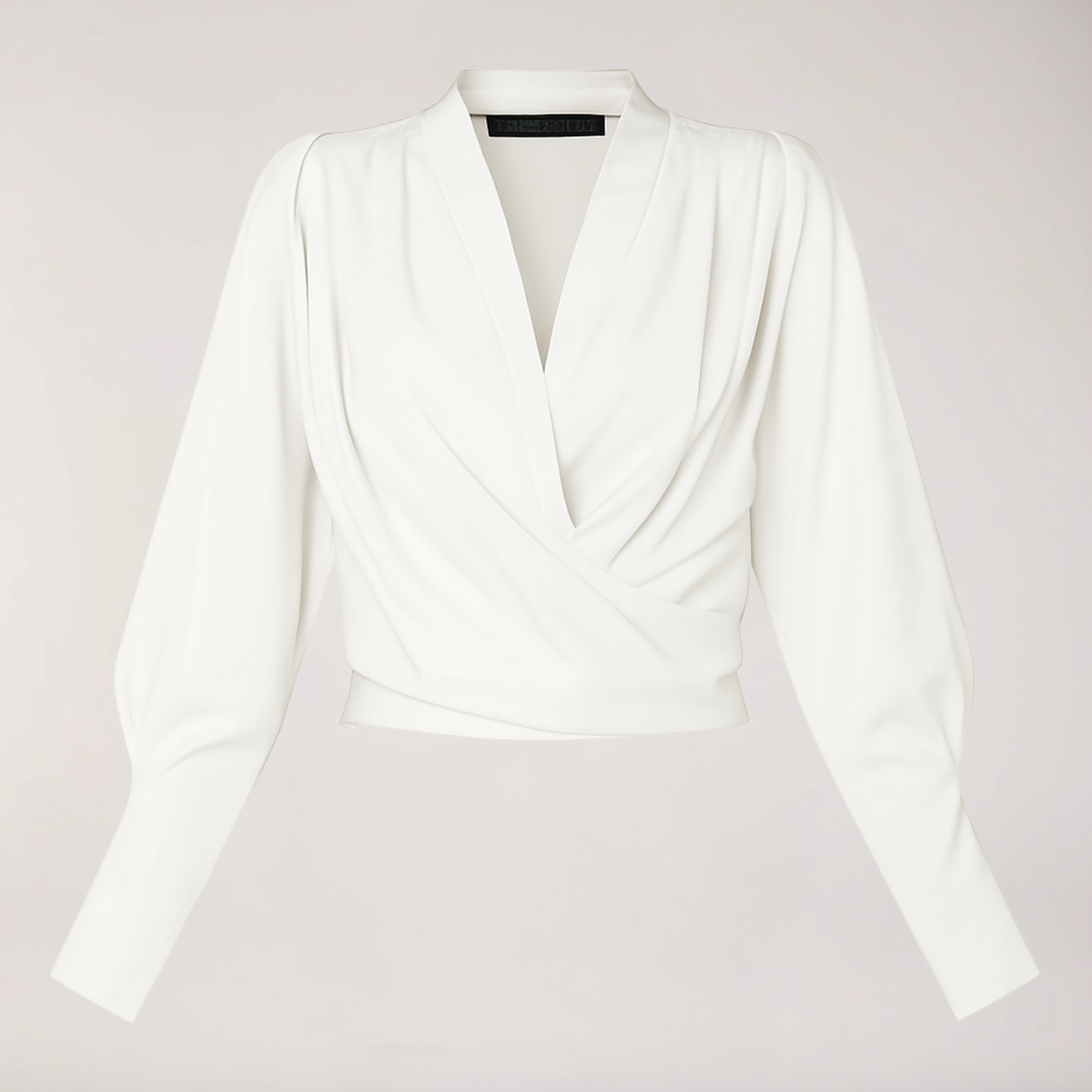 Chloé | Blouse Satin Col V Manches Bouffantes Femme