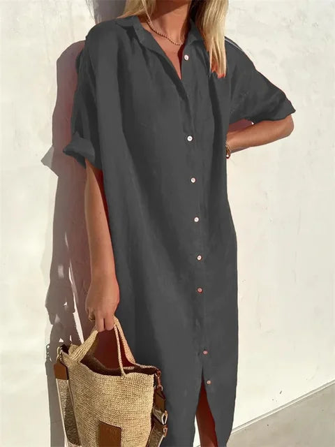 Clarisse | Robe Maxi Boutonnée