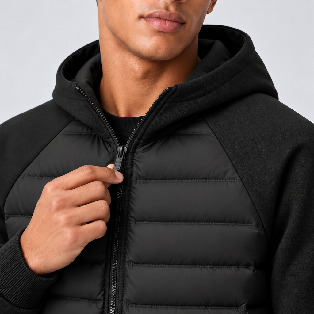 Gatien | Blouson Matelassé Zippé à Capuche