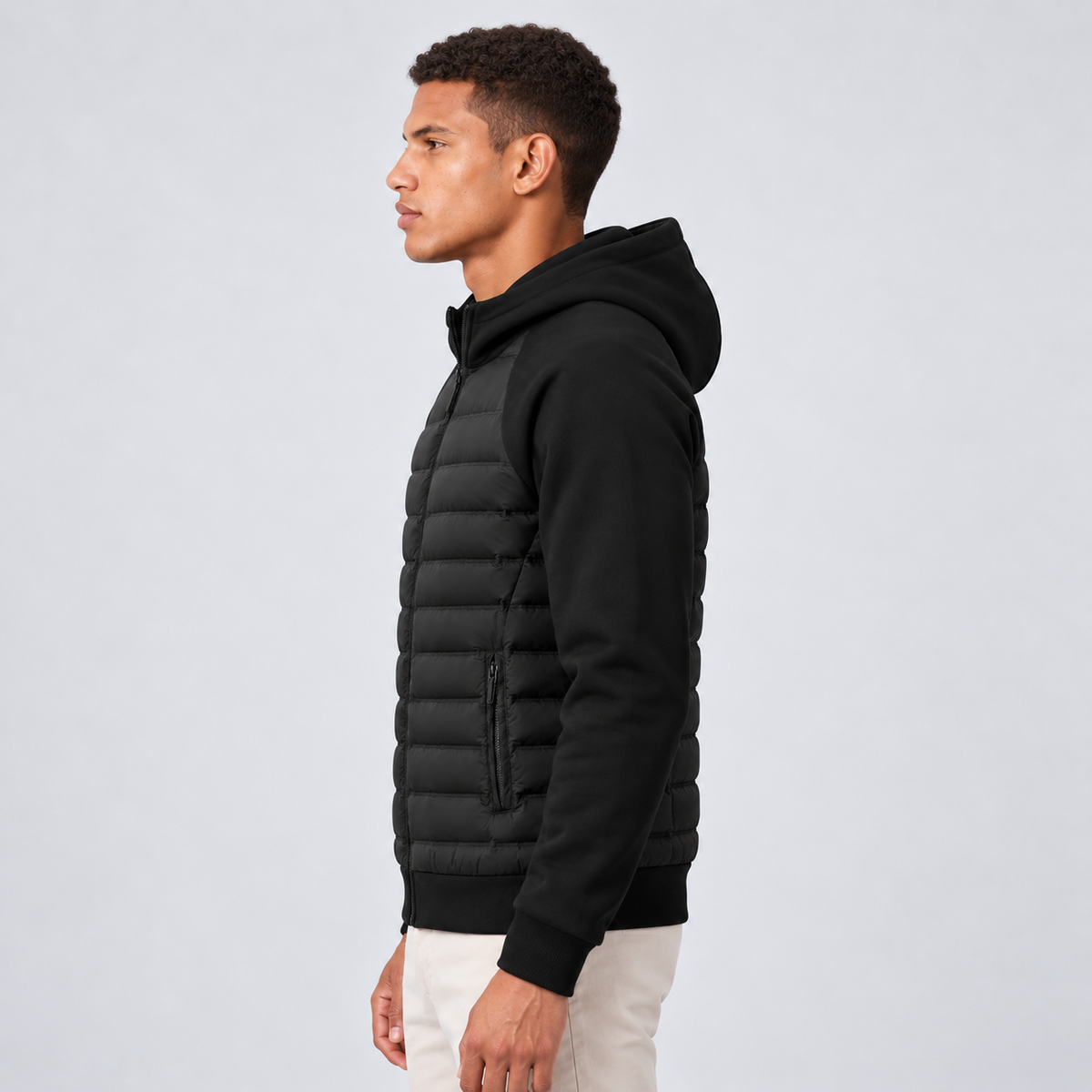 Gatien | Blouson Matelassé Zippé à Capuche