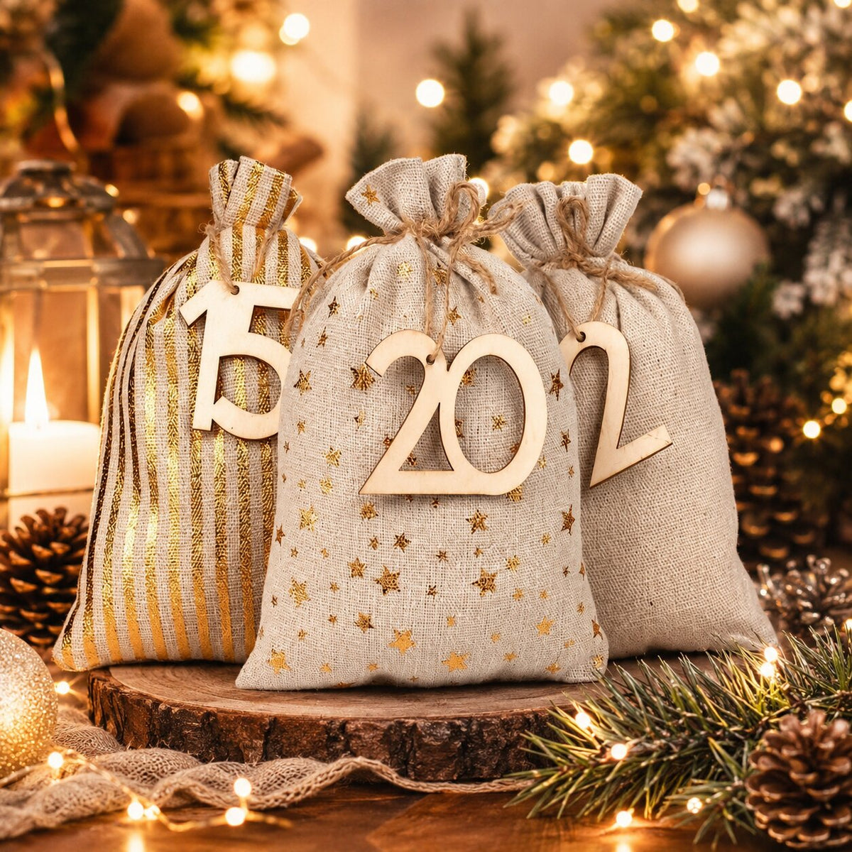 Sachets de calendrier de l'Avent à remplir 2026