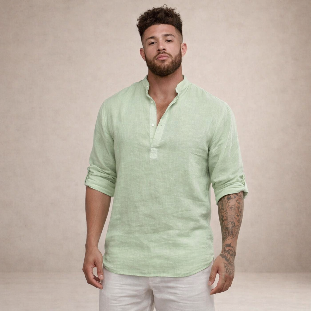 Marceau | Chemise Lin Col Officier