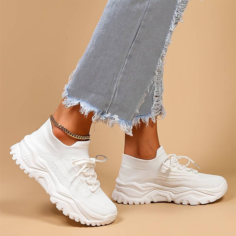 Catherine | Baskets Semelle Épaisse Lacets