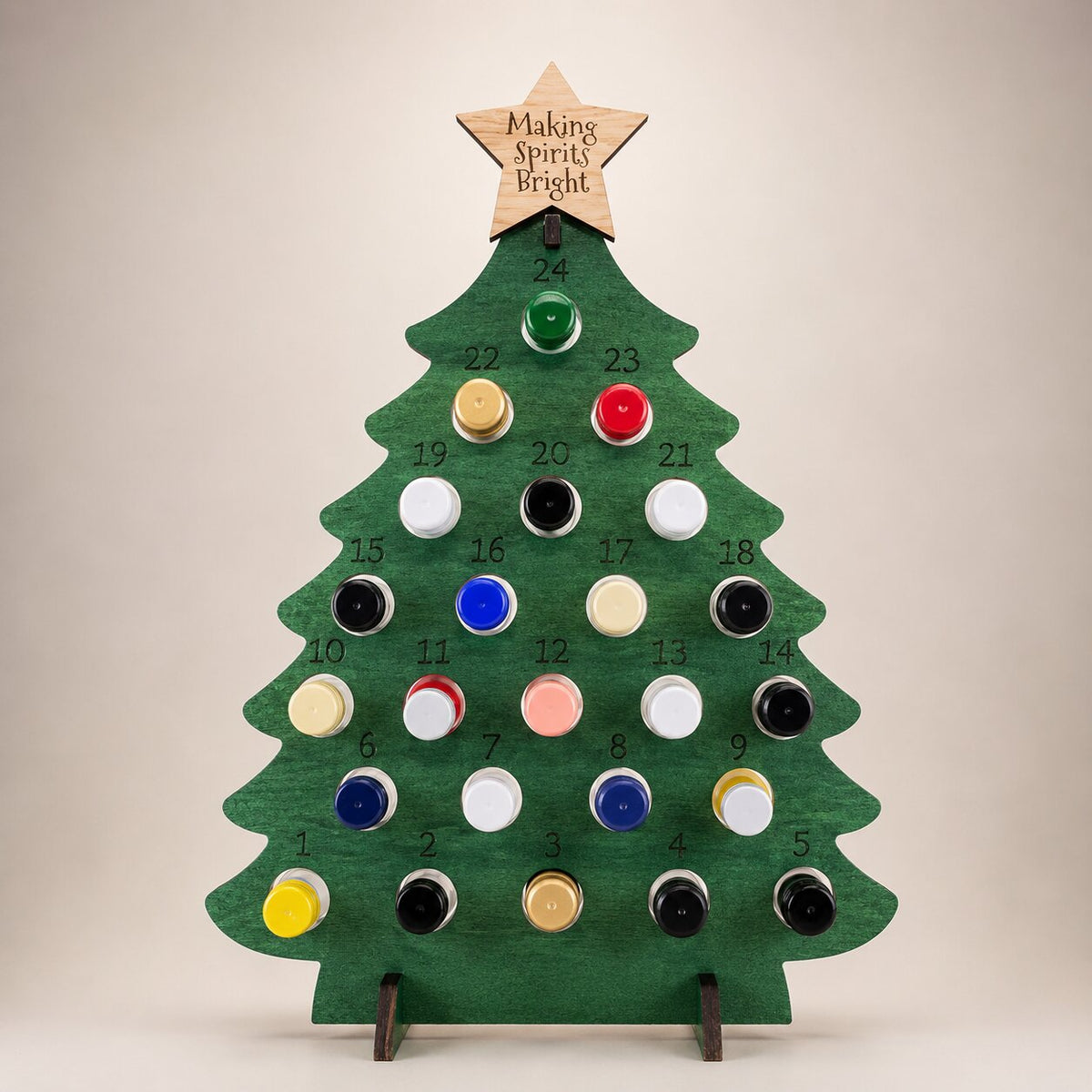 Calendrier de l'Avent en bois pour bières 2026
