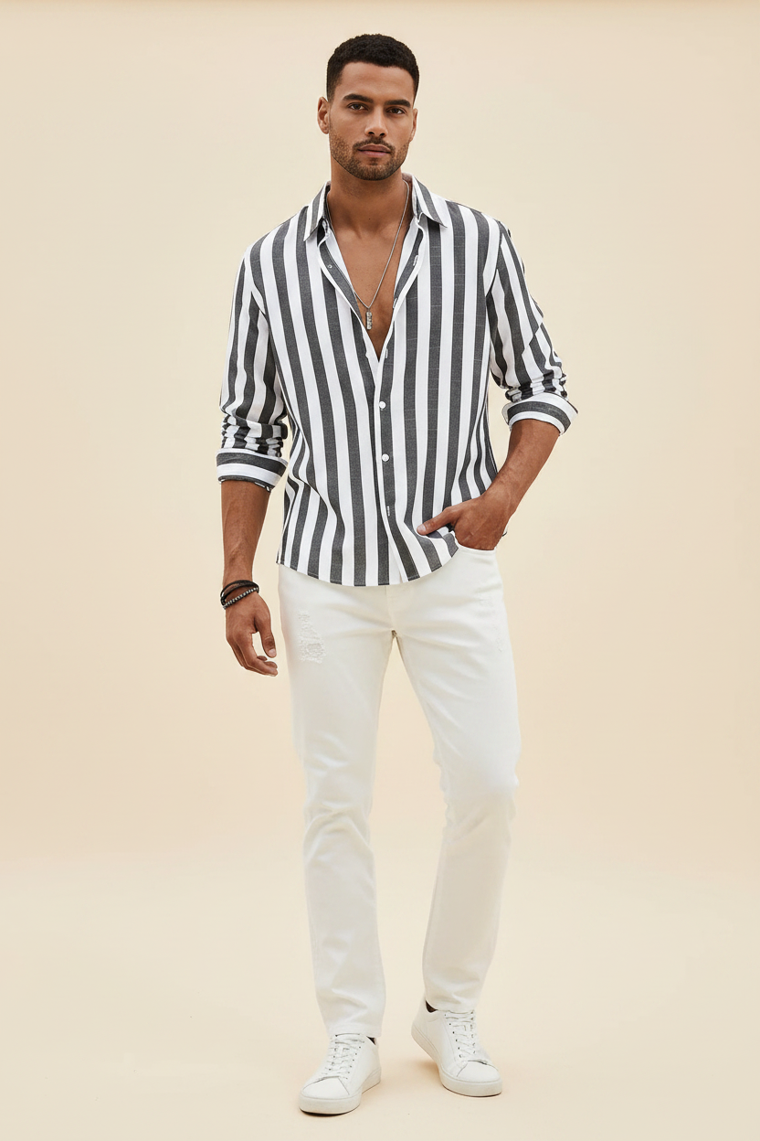 Patrice | Chemise Rayée Boutonnée