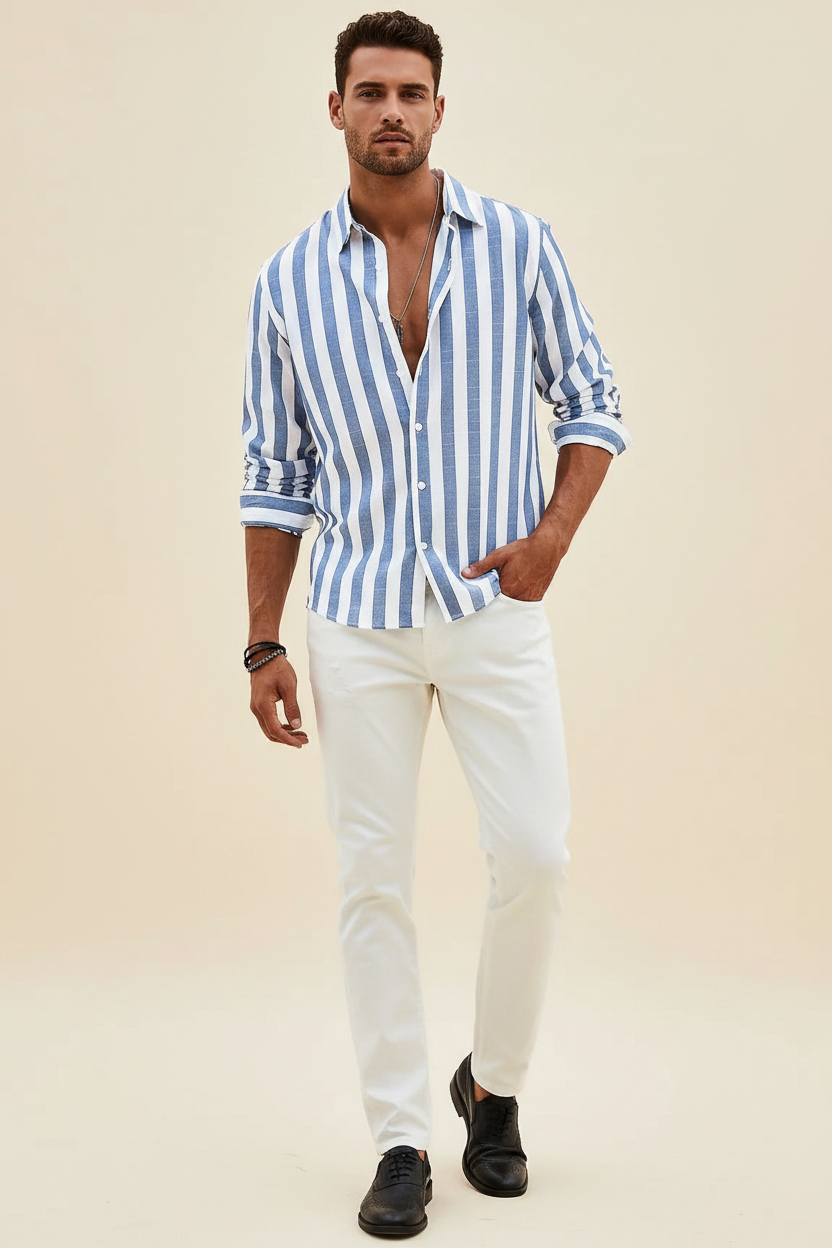 Patrice | Chemise Rayée Boutonnée