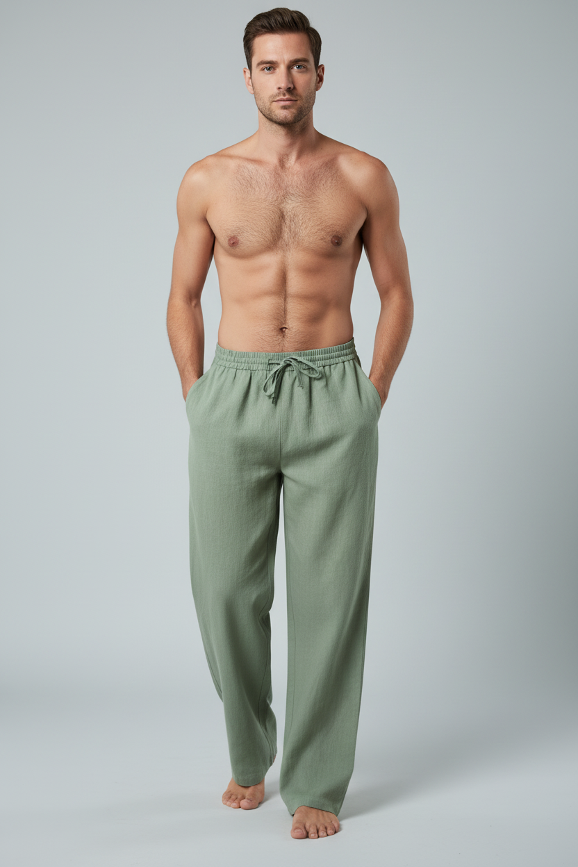 Wilfried | Pantalon Lin Jambe Large