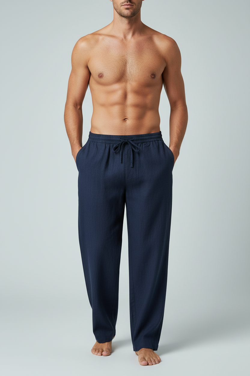 Wilfried | Pantalon Lin Jambe Large