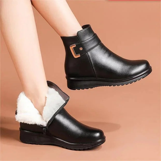Quiterie | Bottines Fourrées Bride Latérale