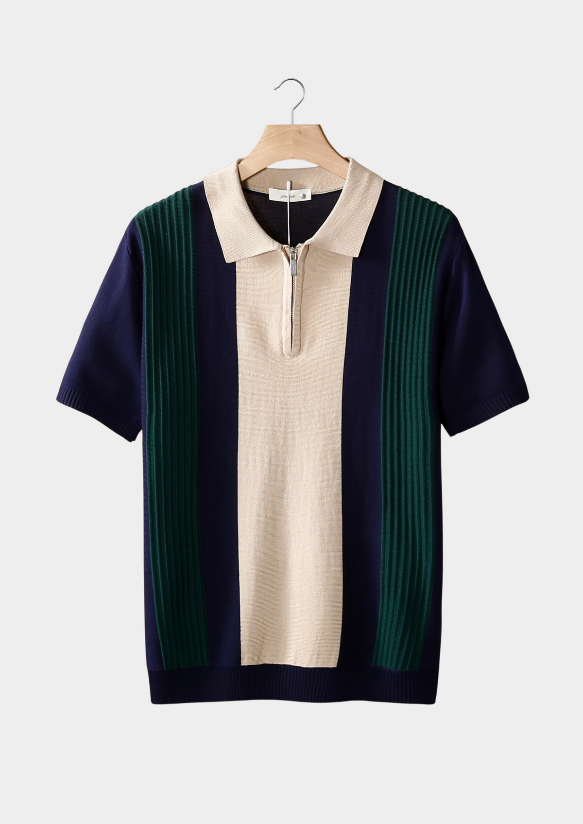 Régis | Polo Zippé à Empiècements