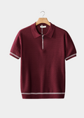 Aymon | Polo Zigzag Texturé Demi-Zip