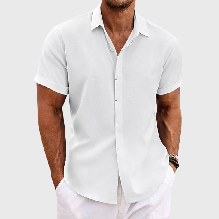 Eustache | Chemise Lin Manches Courtes Style
