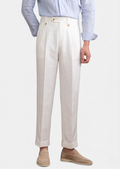 Fantin | Pantalon Plissé Côtier Blanc