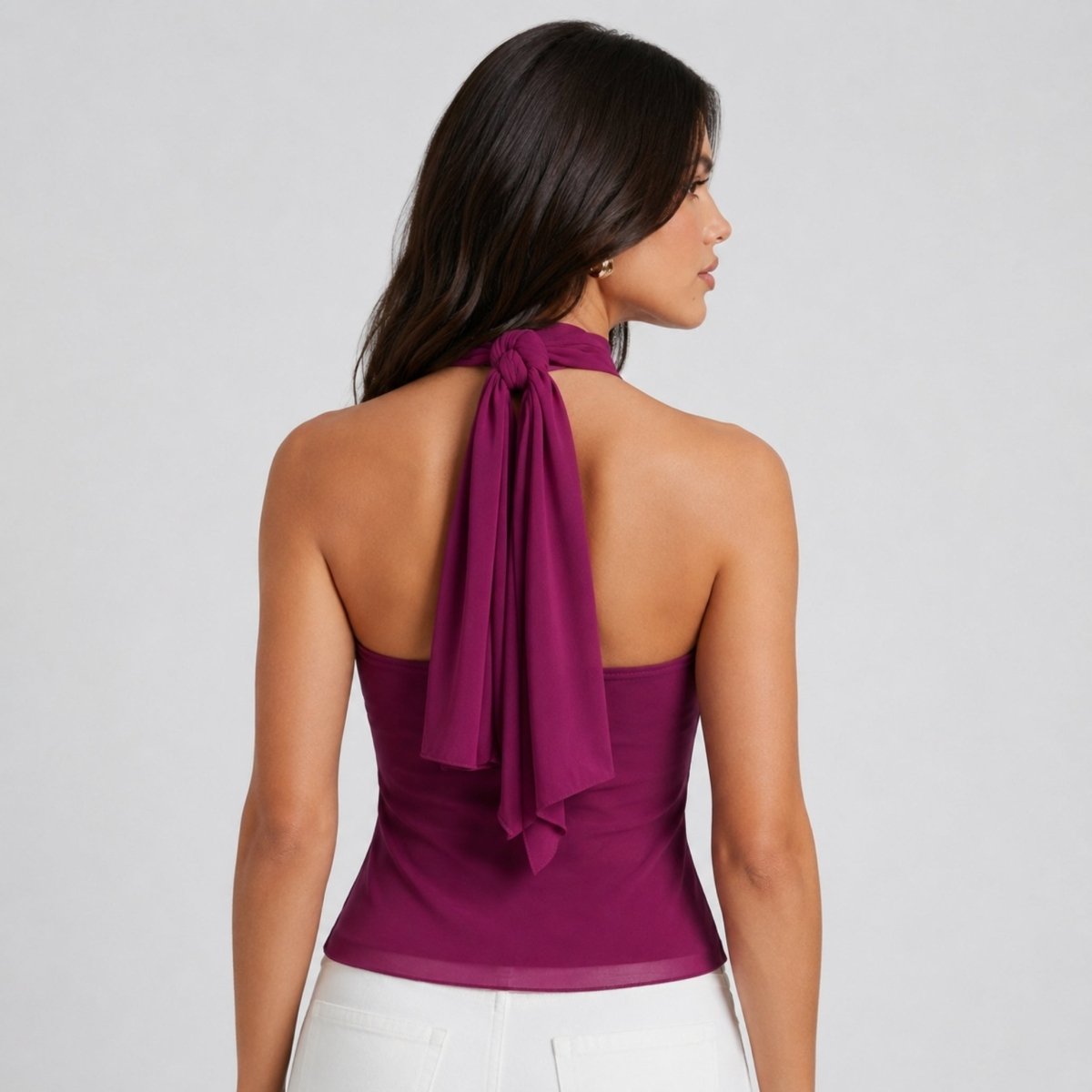 Sylvie | Top Dos Nu Volants Mousseline