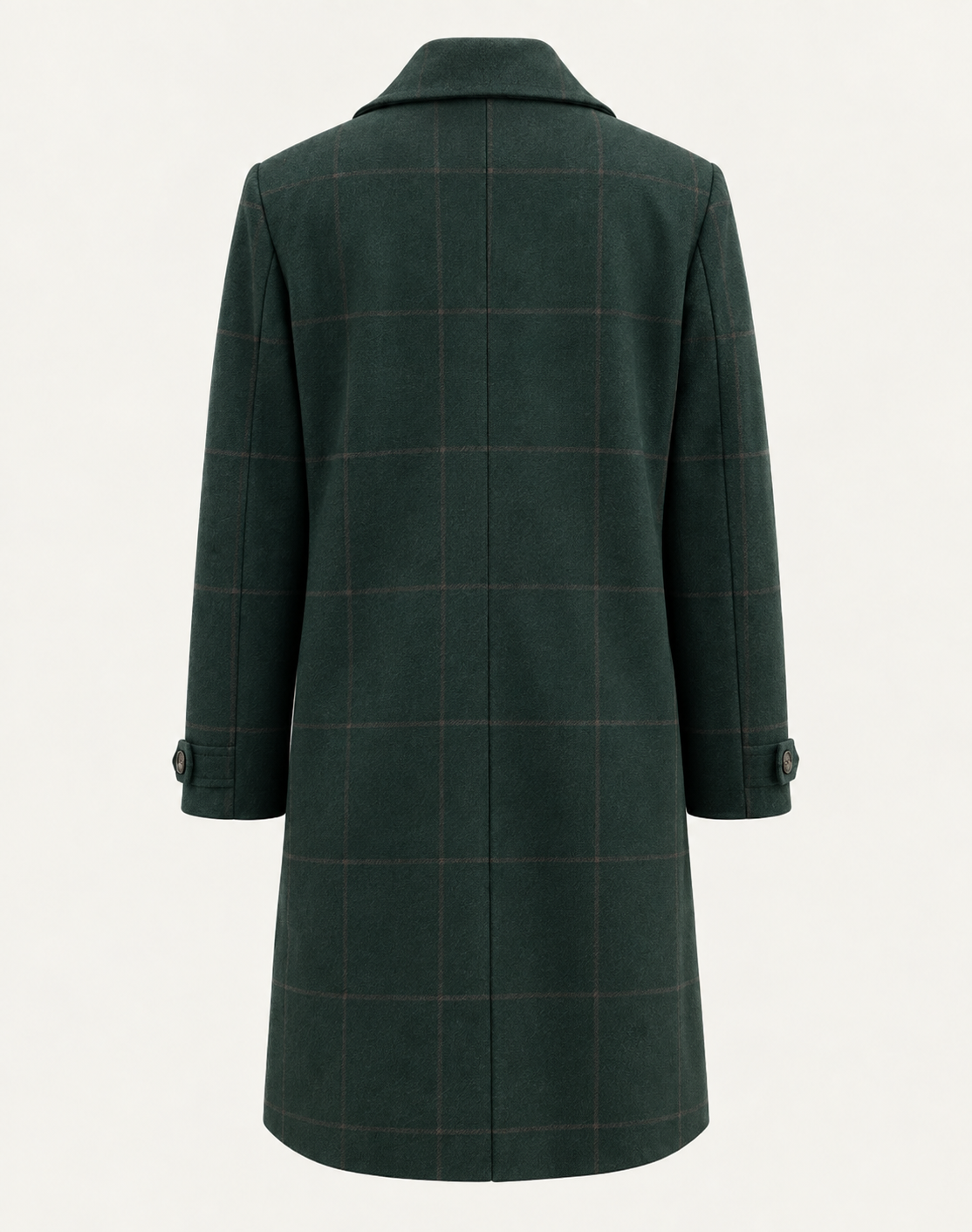 Anouchka | Manteau Carreaux Ajusté Mi-Cuisse