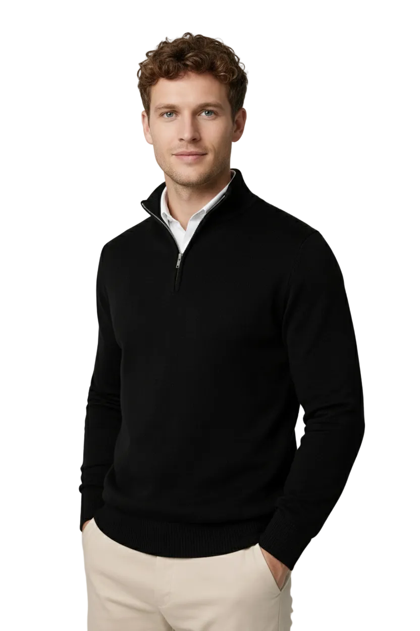 Nazaire | Pull Col Roulé Demi-Zip