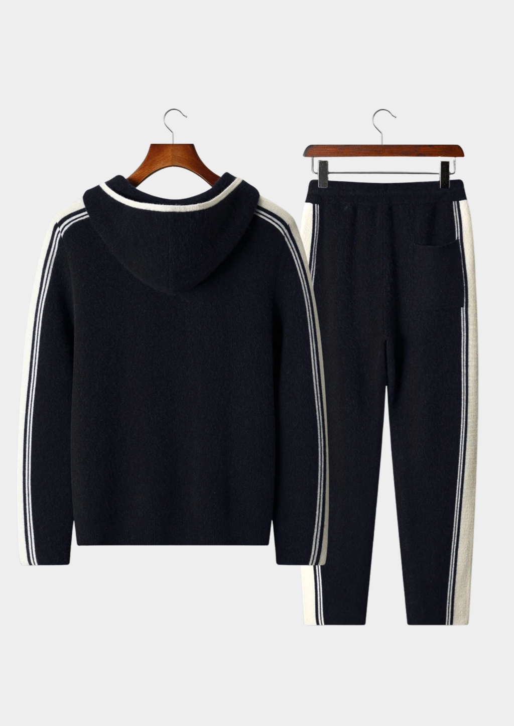 Victor | Ensemble Laine Mérinos Zippé Noir